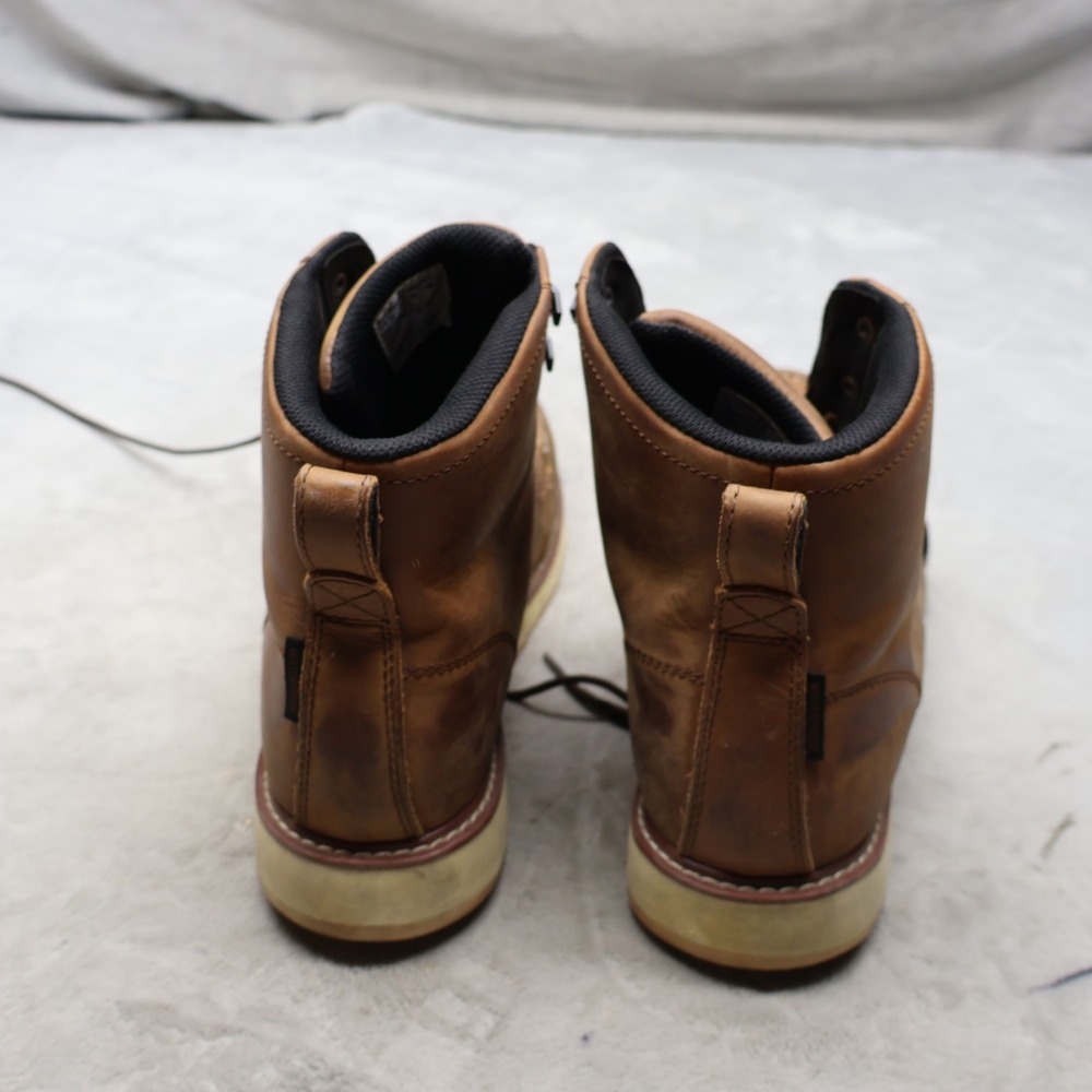Brunt Men 12 Work Boots Brown Leather Marin Composite Toe Rugged Lace Up Utility - Picture 8 of 16